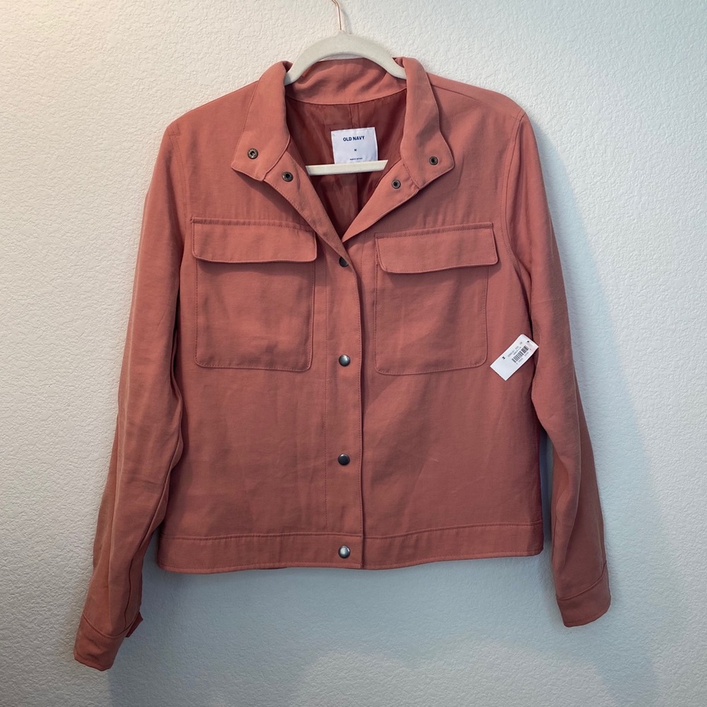 Soft pink utility jacket